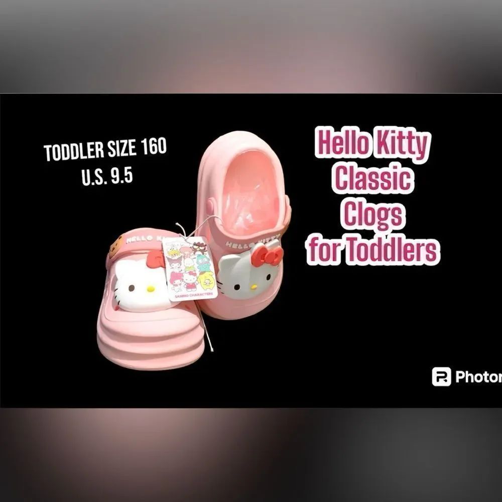 Hello Kitty Classic Clogs for Toddlers U.S.Size 9.5